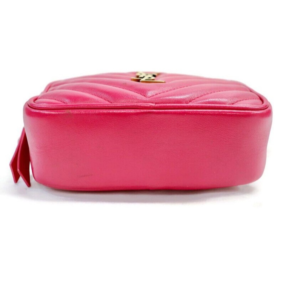 SAINT LAURENT - Lou Pink Leather Belt Bag Fanny Pack - Picture 7 of 11